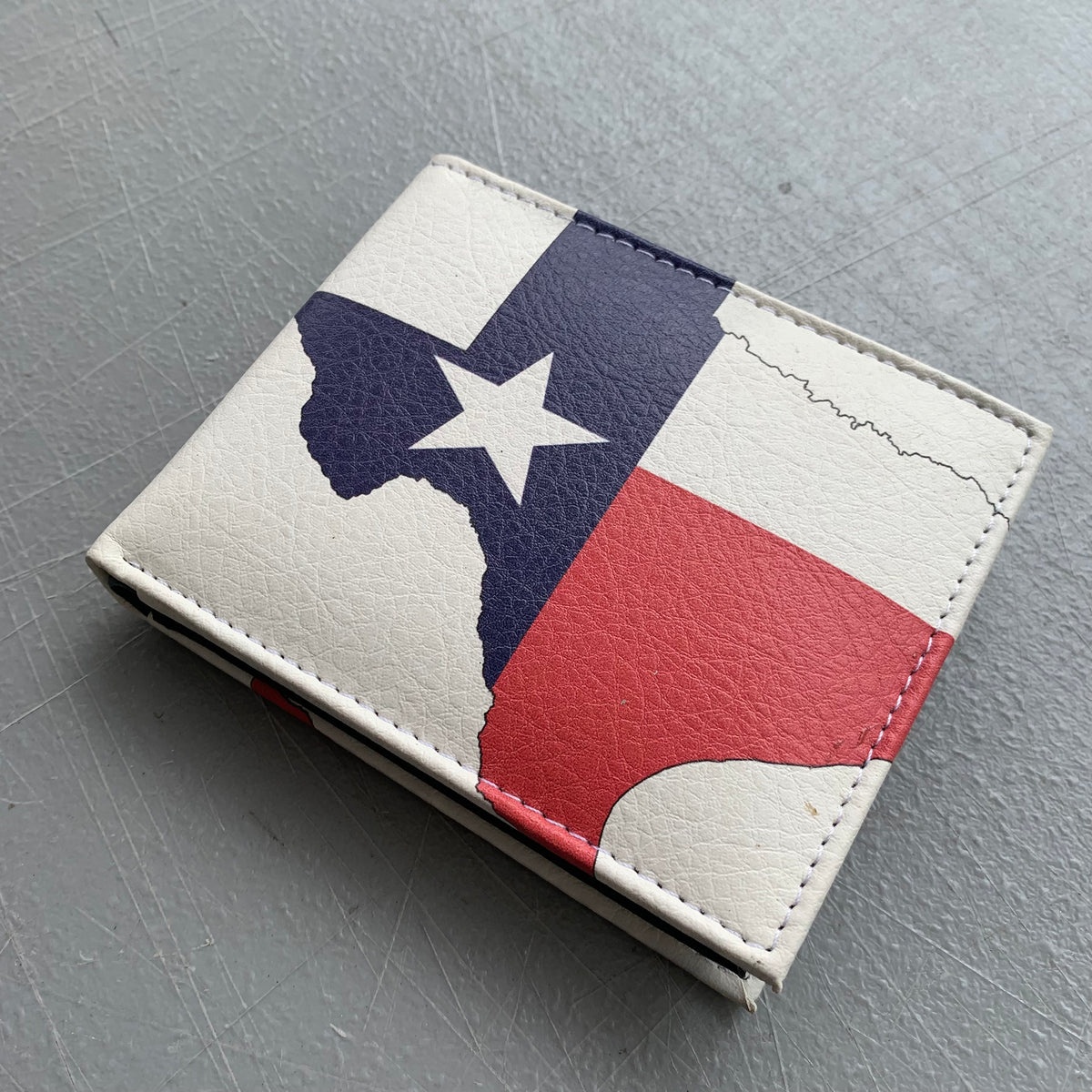 5" TEXAS FLAG WALLET LEATHER BIFOLD WALLET NEW