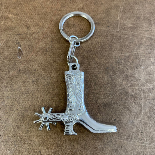 LG COWBOY BOOT KEYCHAIN METAL WESTERN FASHION STYLE ART NEW CRAFT