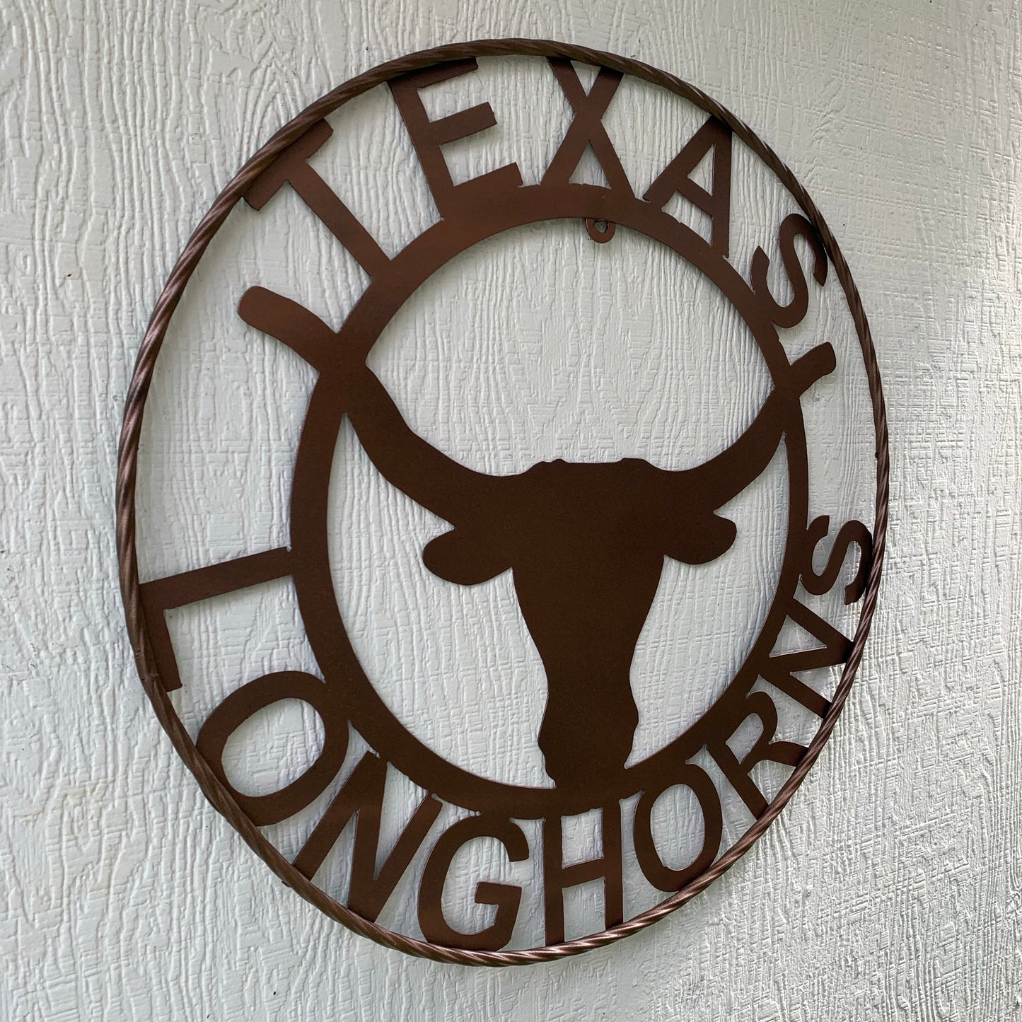TEXAS LONGHORNS CUSTOM METAL VINTAGE CRAFT SIGN TEAM ART WESTERN HOME DECOR RUSTIC BRONZE #EH12552 12",18",24",36",50"