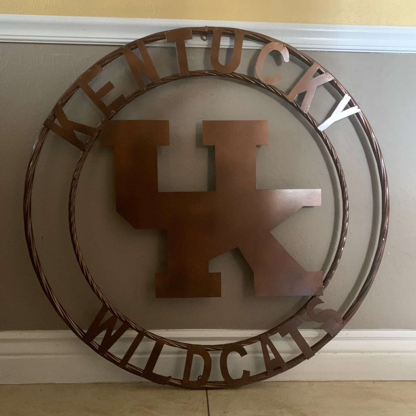 12",18", 24", 32" KENTUCKY WILDCATS RUSTIC BRONZE CUSTOM METAL VINTAGE CRAFT SIGN HANDMADE