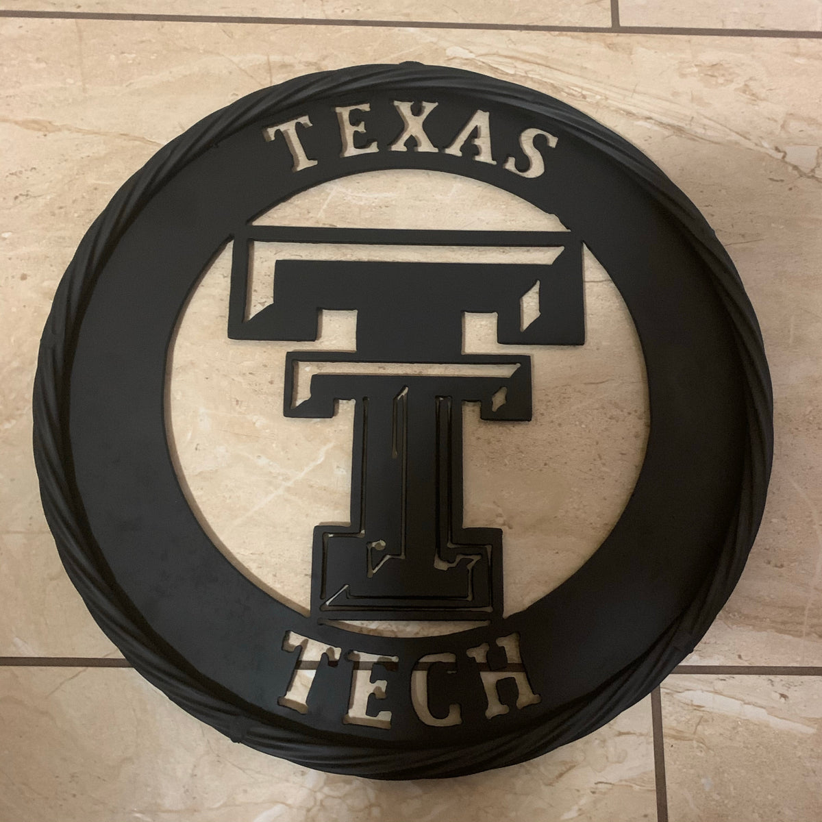 12",18",24",32",36" TEXAS TECH RUSTIC BLACK CUSTOM METAL VINTAGE CRAFT TEAM SIGN HANDMADE TO ORDER