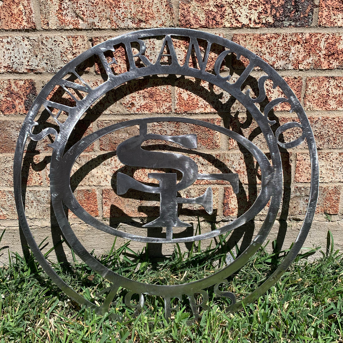 SAN FRANCISCO 49ERS METAL CUSTOM VINTAGE RAW METAL CRAFT TEAM SIGN HANDMADE 12",18",24",32",36",40",50"