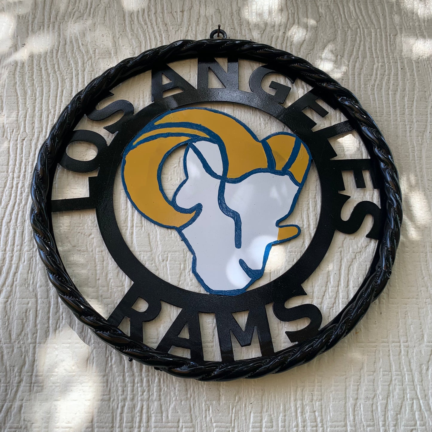 12", 18", 24", 32" LOS ANGES RAMS METAL CUSTOM VINTAGE CRAFT WALL ART TEAM SIGN HANDMADE