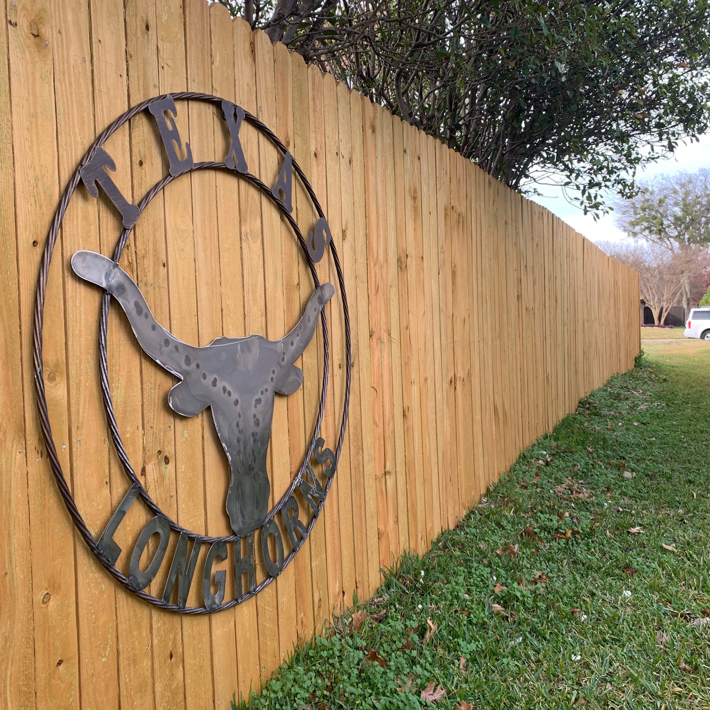 50" TEXAS LONGHORNS LARGE CUSTOM RAW METAL VINTAGE CRAFT SIGN TEAM ART UNPAINTED WESTERN HOME DECOR HANDMADE STEEL #EH12570