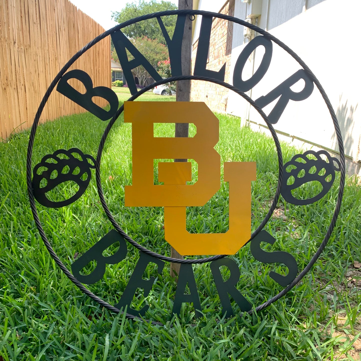 12", 18", 24", 32" BAYLOR BEARS CUSTOM METAL VINTAGE CRAFT WESTERN HOME DECOR HANDMADE