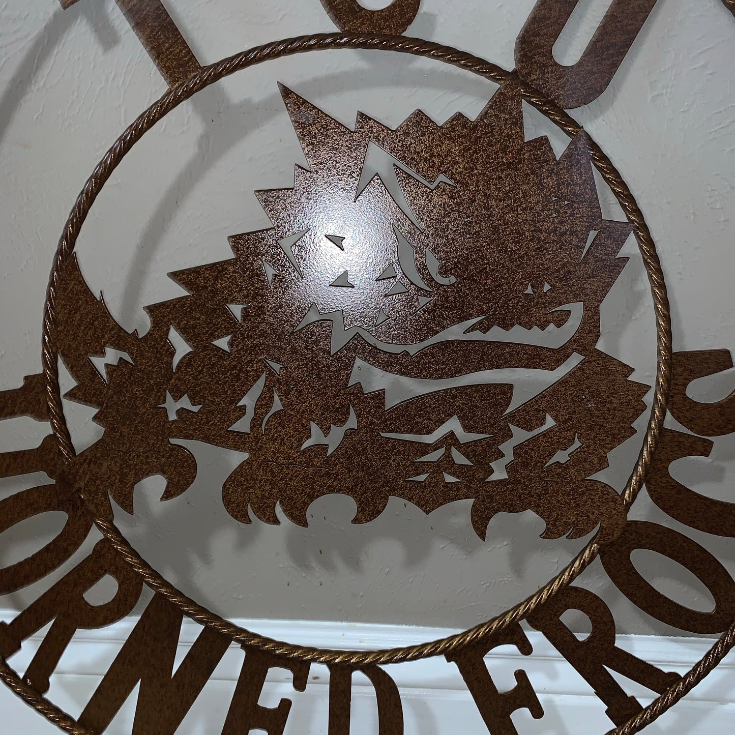 12", 18", 24", 32" TCU HORNED FROGS CUSTOM VINTAGE CRAFT METAL TEAM SIGN HANDMADE