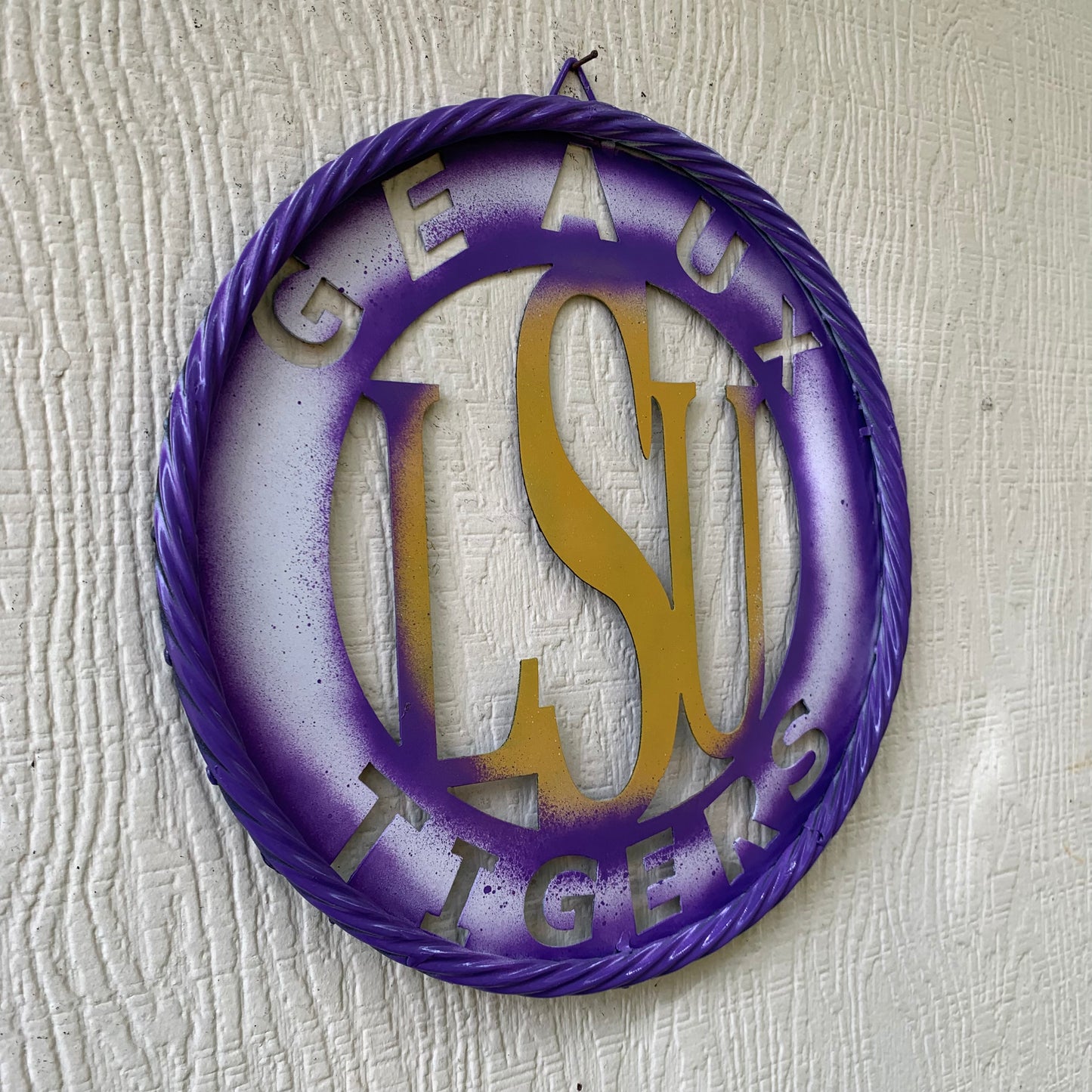 12",18",24",32" LSU GEAUX TIGERS CUSTOM METAL VINTAGE CRAFT SIGN TEAM WALL ART WESTERN HOME DECOR