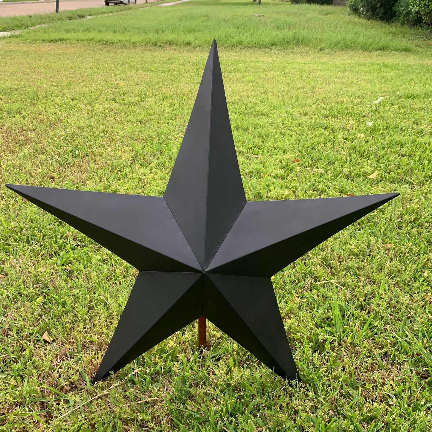 #EH10479 12", 16", 24", 30", 36" RUSTIC BLACK BARN STAR NO RING DAVID STAR 5 POINT WESTERN HOME DECOR HAND PAINTED