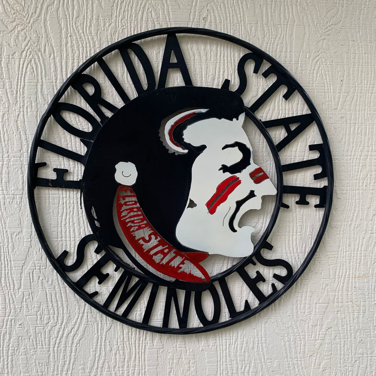 12", 18", 24", 32" FSU FLORIDA STATE SEMINOLES INDIAN LOGO METAL CUSTOM VINTAGE CRAFT TEAM SIGN