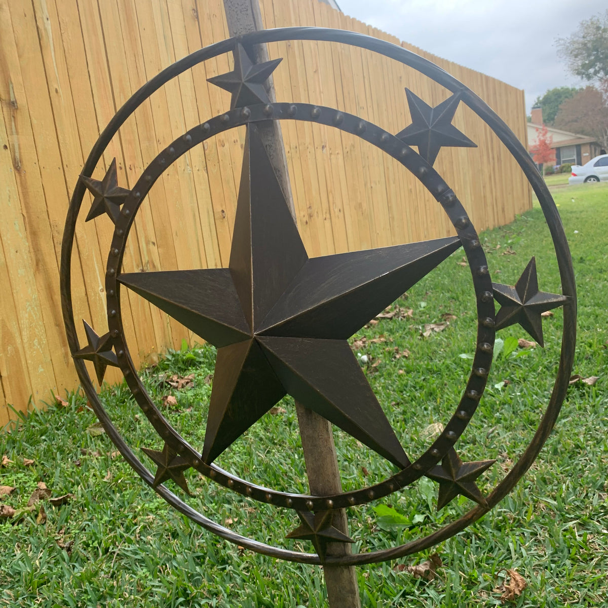#SI_BC2109 MULTI STARS 24" BARN METAL STAR WESTERN HOME DECOR HANDMADE RUSTIC BRONZE NEW