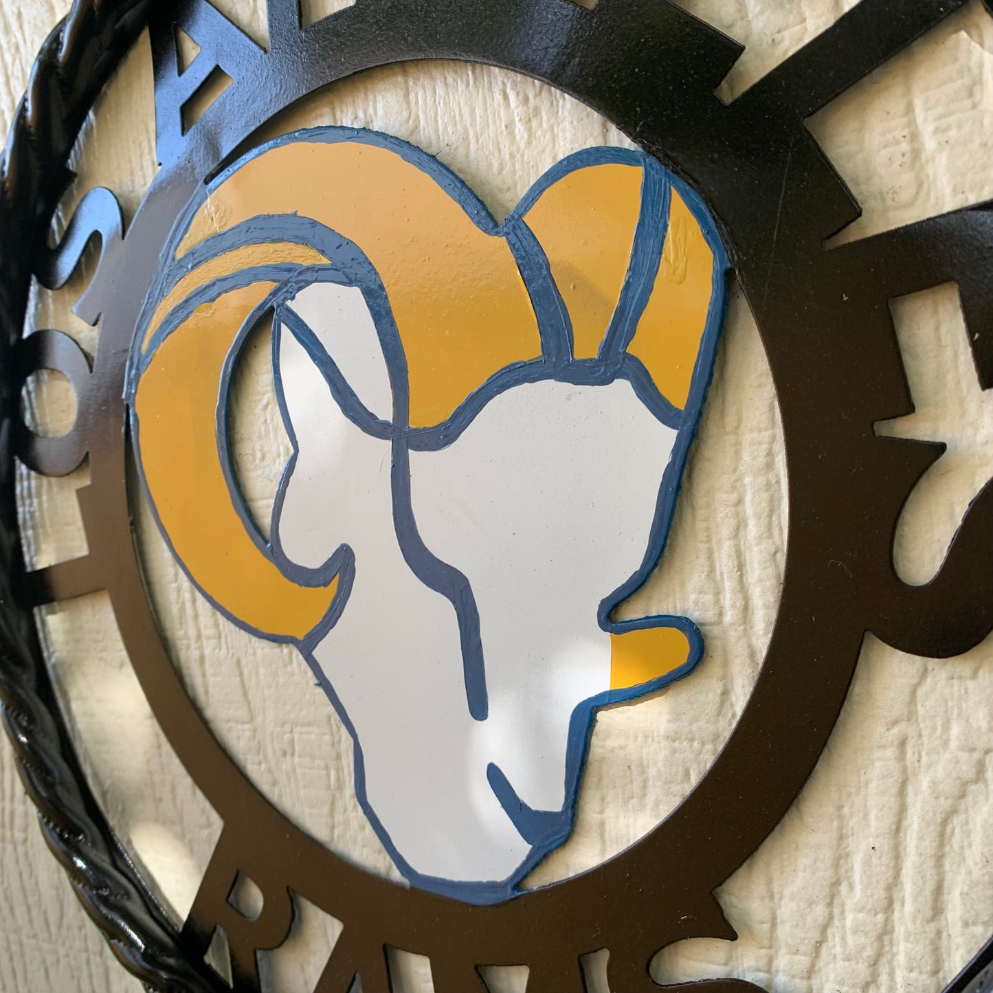 12", 18", 24", 32" LOS ANGES RAMS METAL CUSTOM VINTAGE CRAFT WALL ART TEAM SIGN HANDMADE