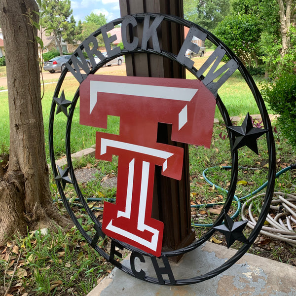 TEXAS TECH METAL COLLEGE WESTERN HOME DECOR WALL ART BRAND NEW