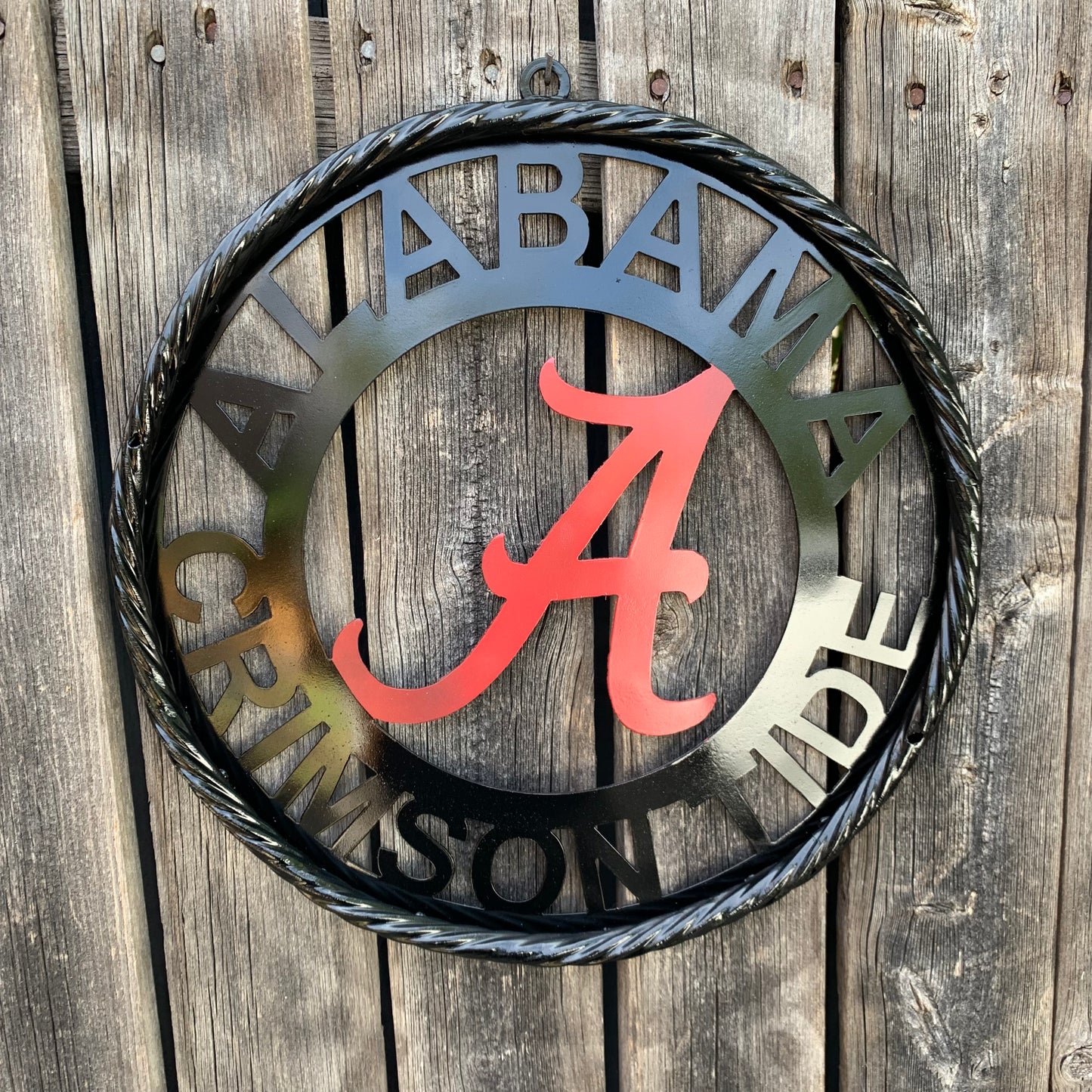 ALABAMA CRIMSON TIDE LASERCUT CUSTOM METAL VINTAGE CRAFT SIGN TEAM WESTERN HOME DECOR