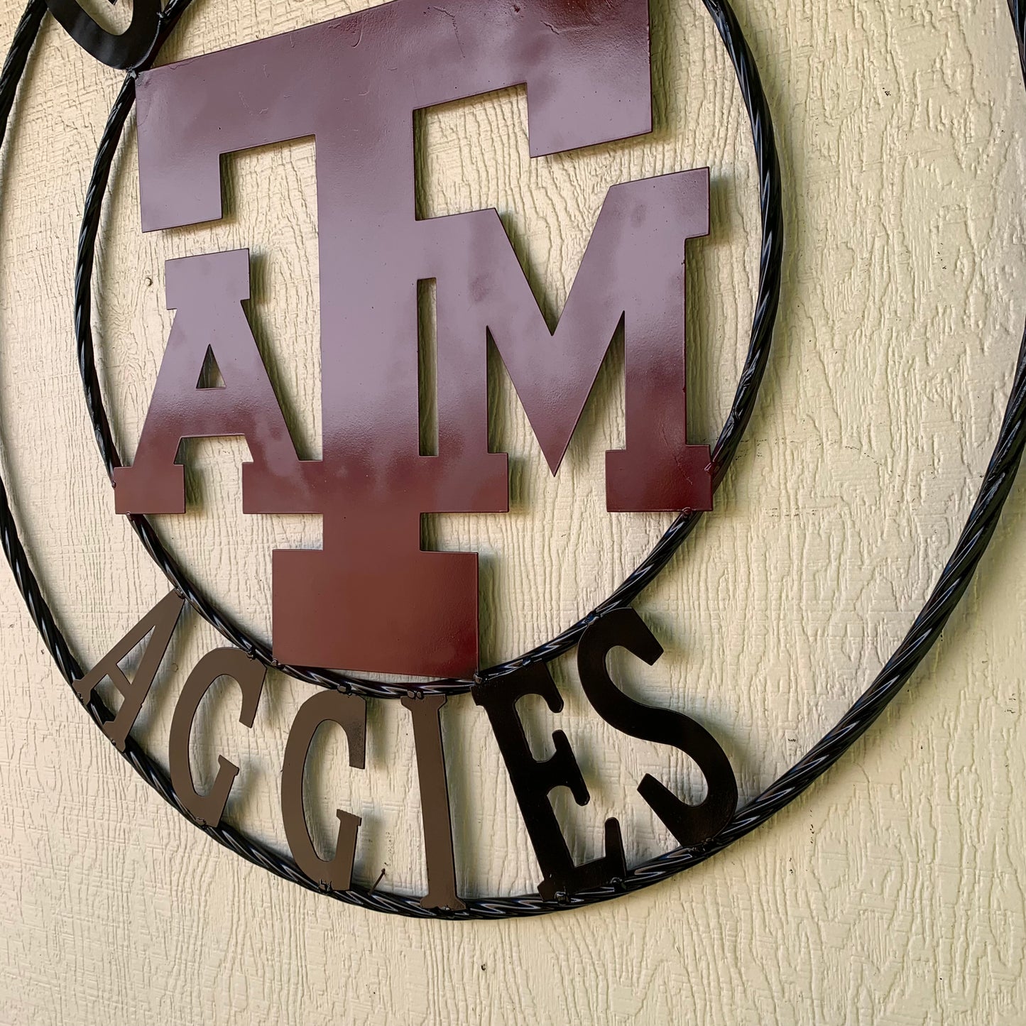 GIGEM AGGIES CUSTOM METAL VINTAGE CRAFT SIGN TEAM WESTERN HOME DECOR HANDMADE