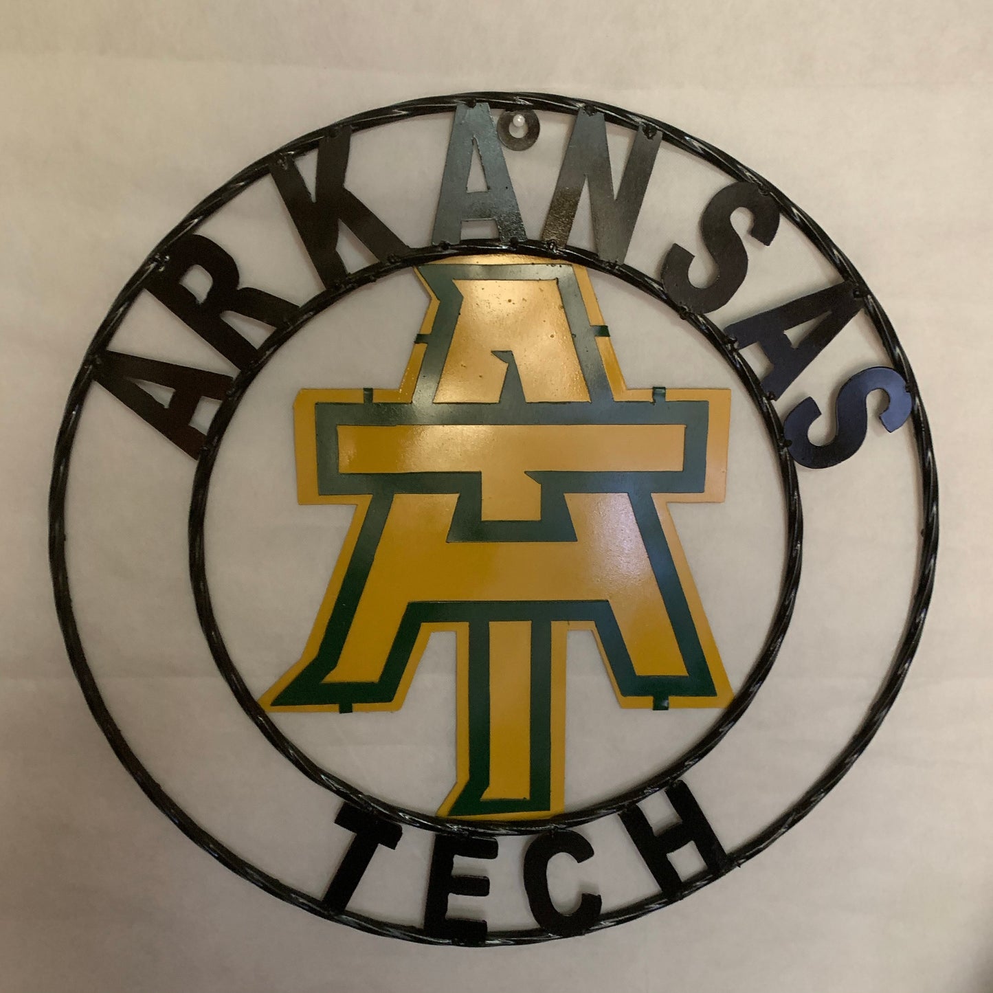 ARKANSAS TECH CUSTOM METAL VINTAGE CRAFT SIGN TEAM WESTERN HOME DECOR HANDMADE