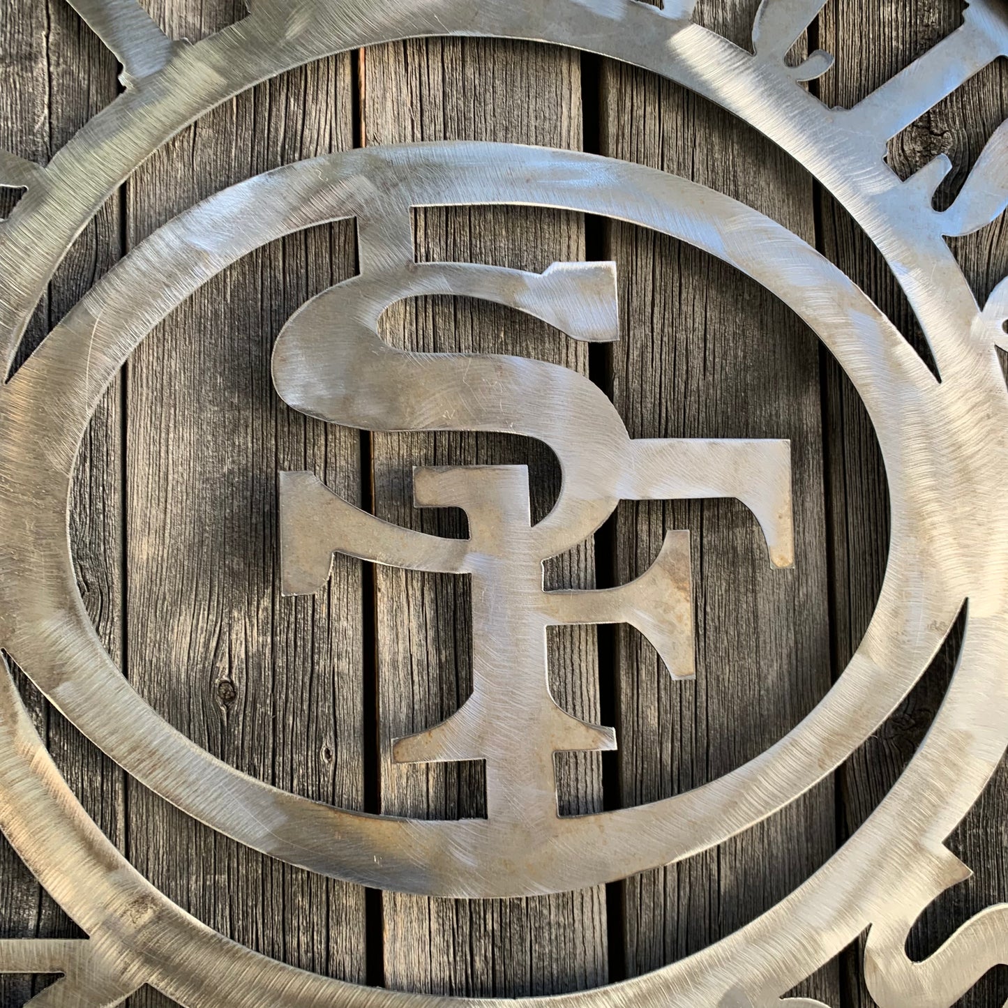 SAN FRANCISCO 49ERS METAL CUSTOM VINTAGE RAW METAL CRAFT TEAM SIGN HANDMADE 12",18",24",32",36",40",50"
