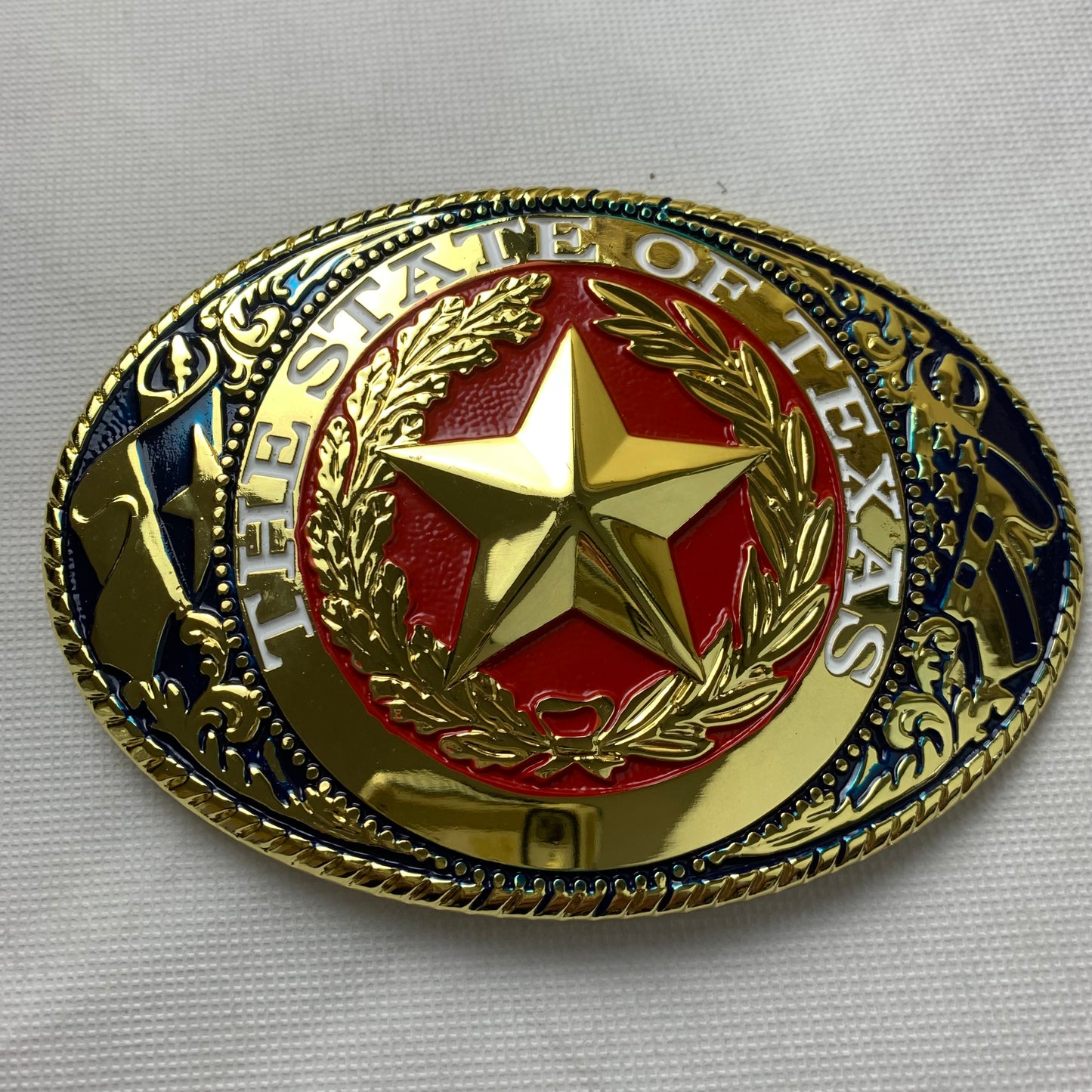6" X 4" LONESTAR STATE GOLD STAR BELT BUCKLE EXTRA LARGE WESTERN METAL BUCKLE FASHION ART NEW #EH12225