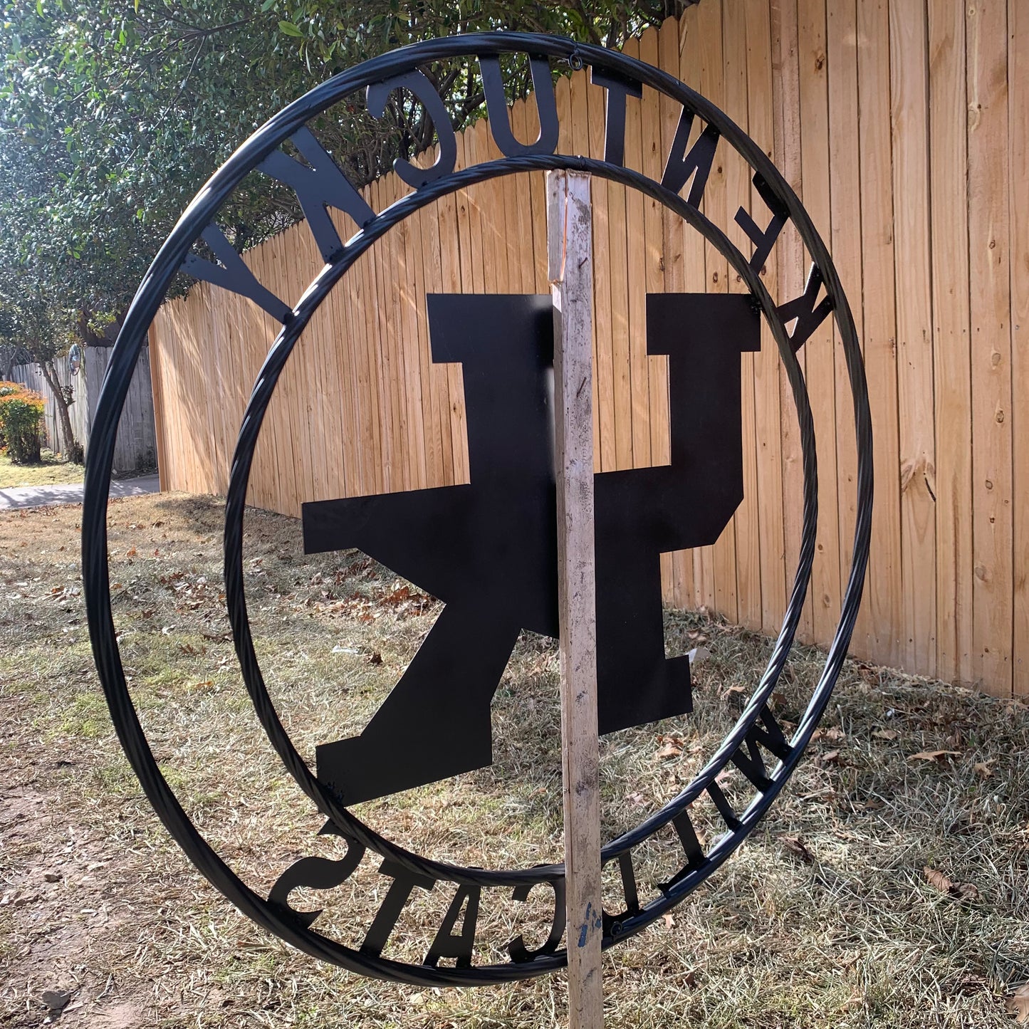 12", 18", 24", 32" KENTUCKY WILDCATS CUSTOM BLACK METAL VINTAGE CRAFT SIGN HANDMADE