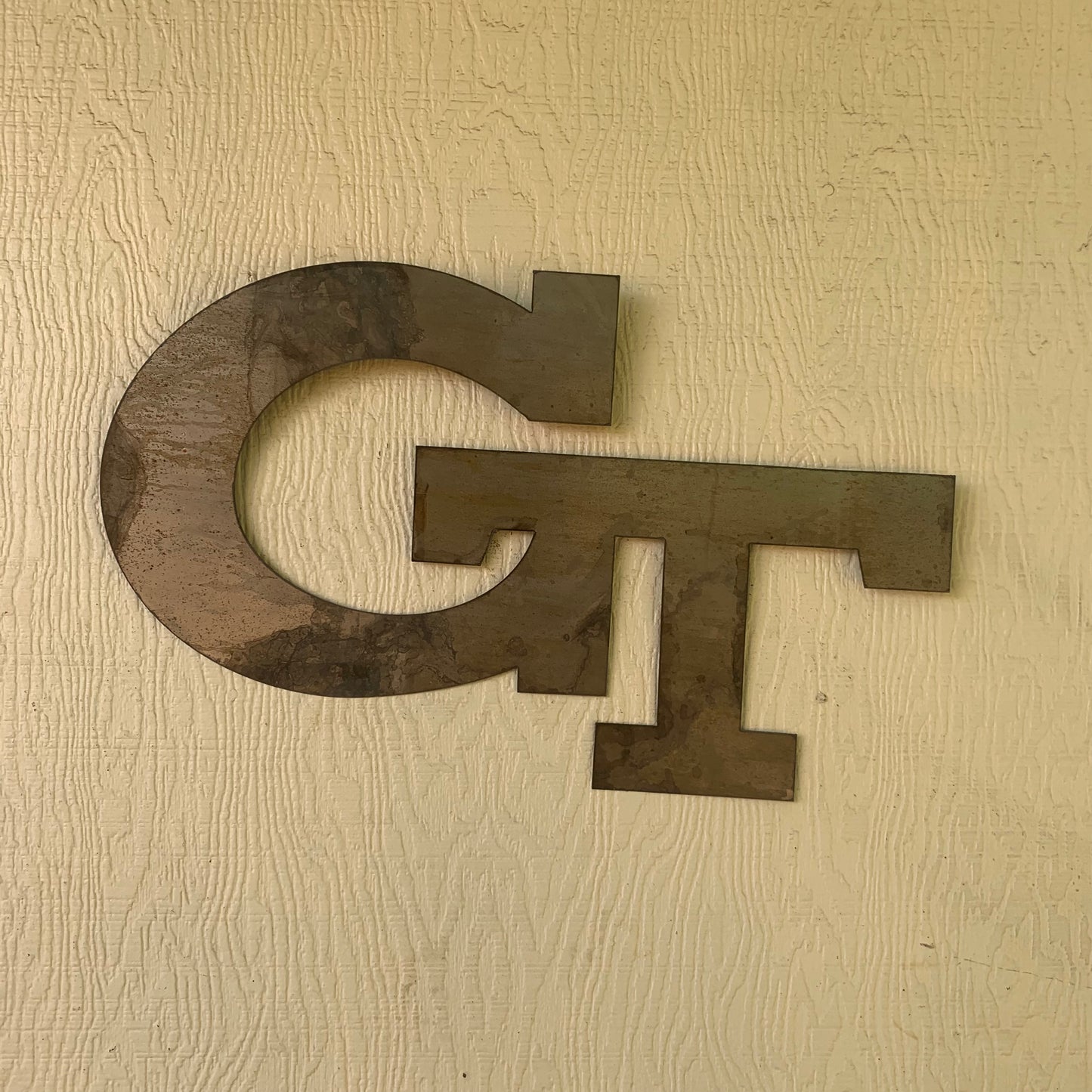 GEORGIA TECH YELLOW JACKETS CUSTOM RAW METAL VINTAGE CRAFT SIGN UNPAINTED HANDMADE 12",18",24",32",36"