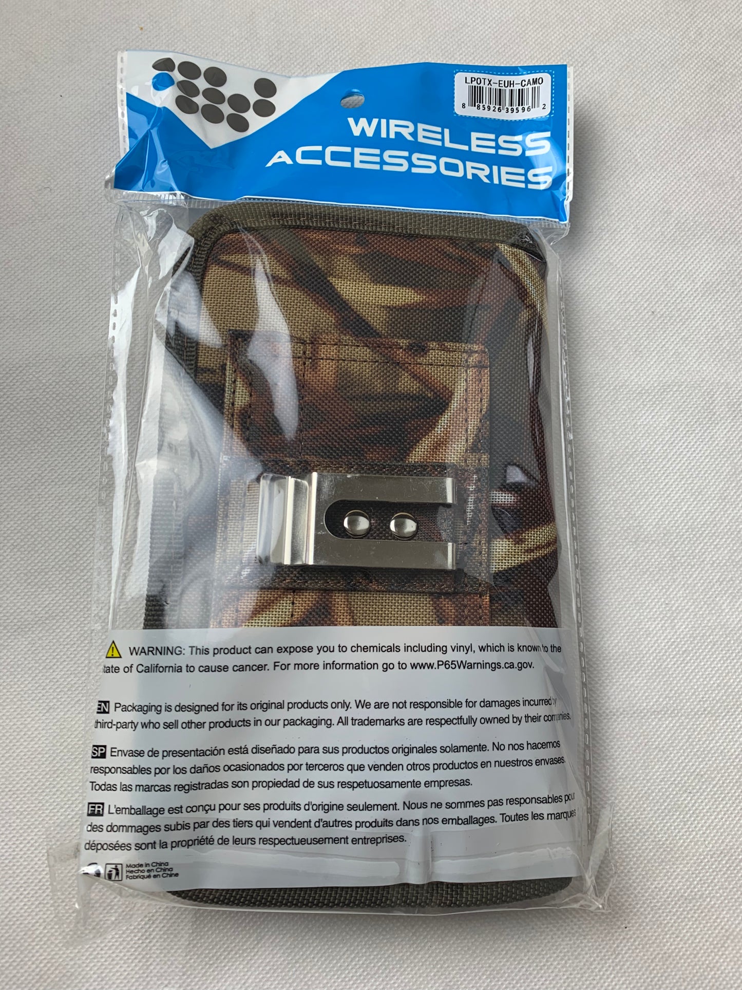 7" LUXMO WIRELESS XL MEGA EXTRA LARGE HORIZONTAL CAMO RUGGED POUCH VELCO CLOSURE  &  BELT LOOP CLIP HOLSTER CELL PHONE CASE UNIVERSAL OVERSIZE
