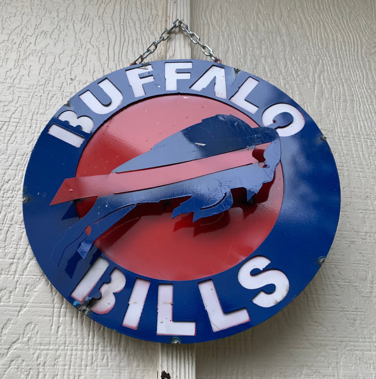 15" SPORTS CUSTOM DISC METAL VINTAGE CRAFT SIGN TEAM ART WESTERN HOME DECOR HANDMADE