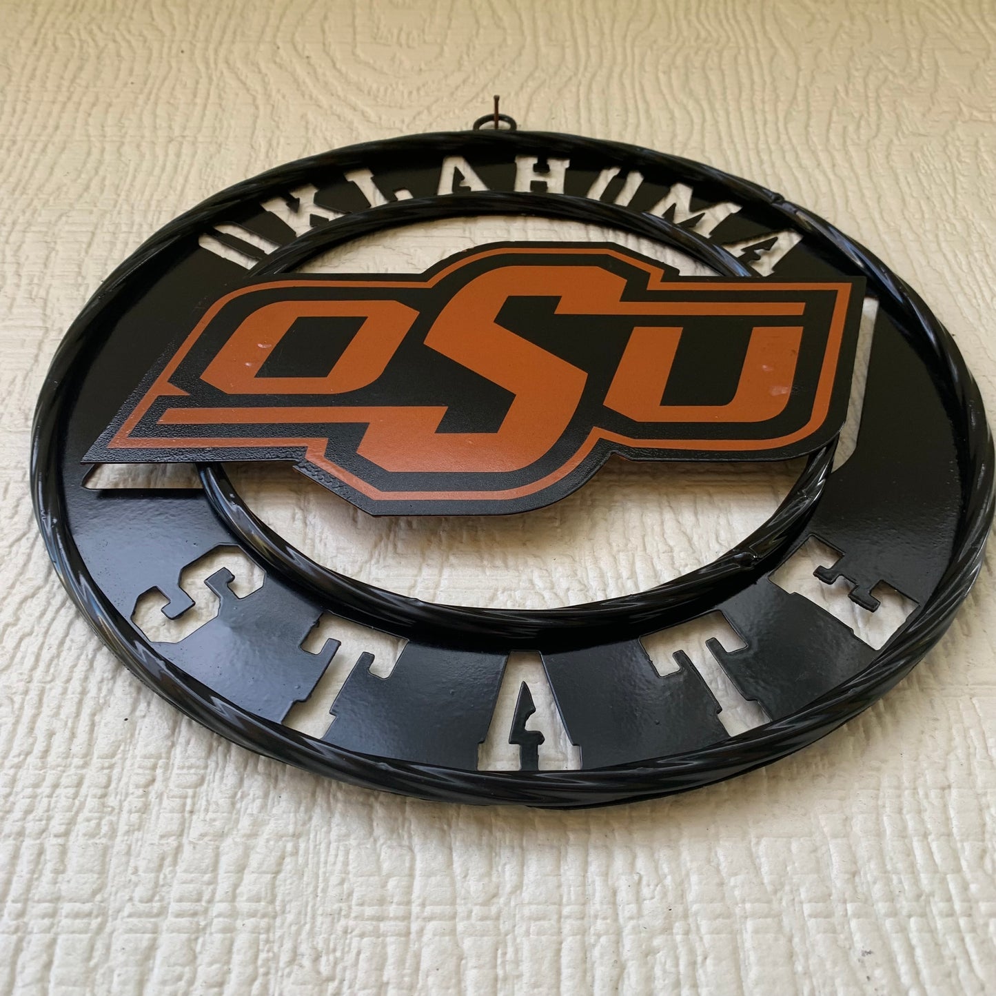 12" OSU OKLAHOMA STATE COWBOYS CUSTOM METAL VINTAGE CRAFT SIGN WESTERN HOME DECOR HANDMADE