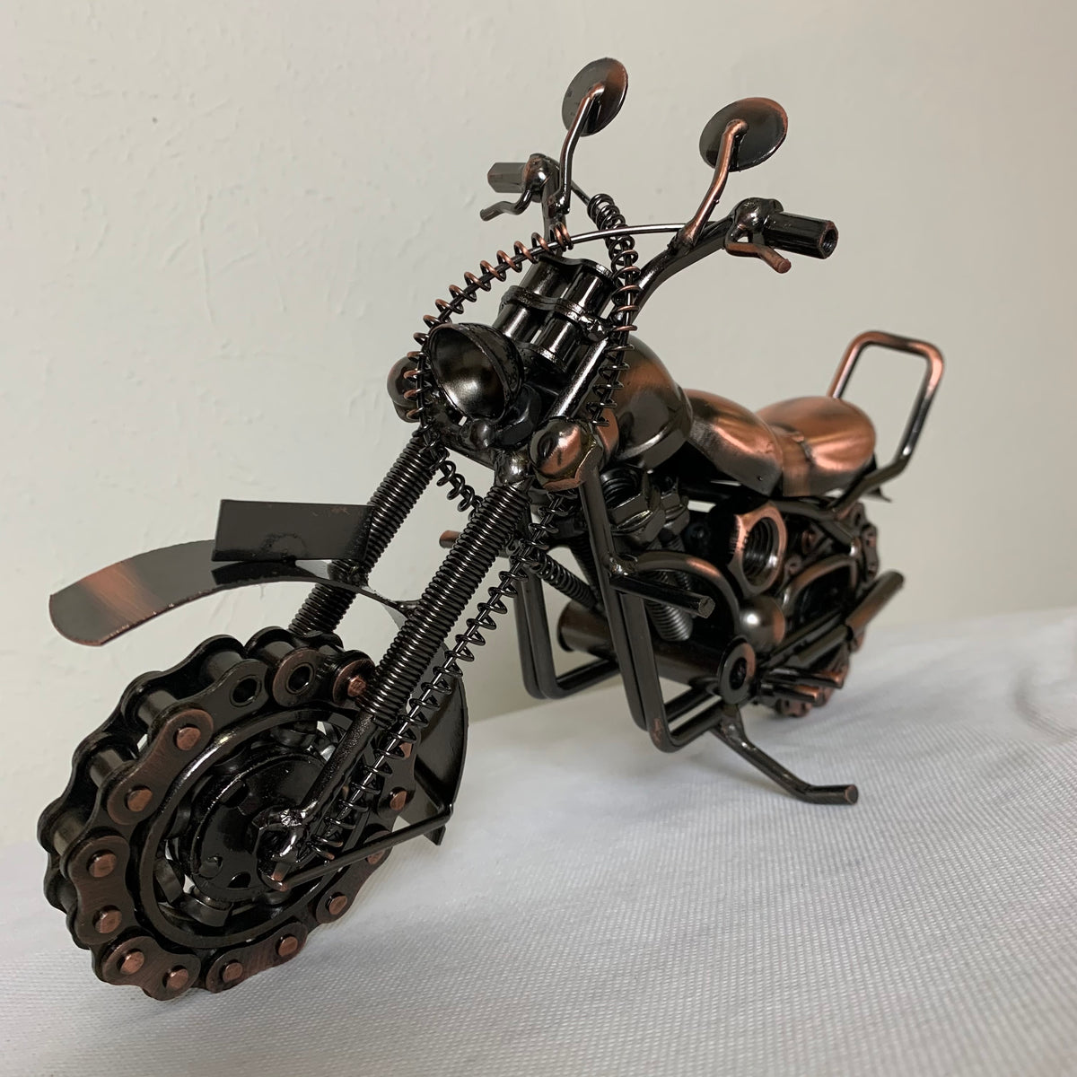 12" HARLEY CRUISER MOTORCYCLE METAL BAR HOME DECOR SCULPTURE MODEL CRAFT HANDMADE #EH12216