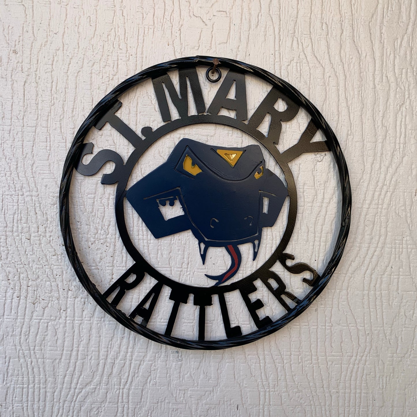 St. MARY RATTLERS METAL CUSTOM VINTAGE CRAFT TEAM SIGN HANDMADE