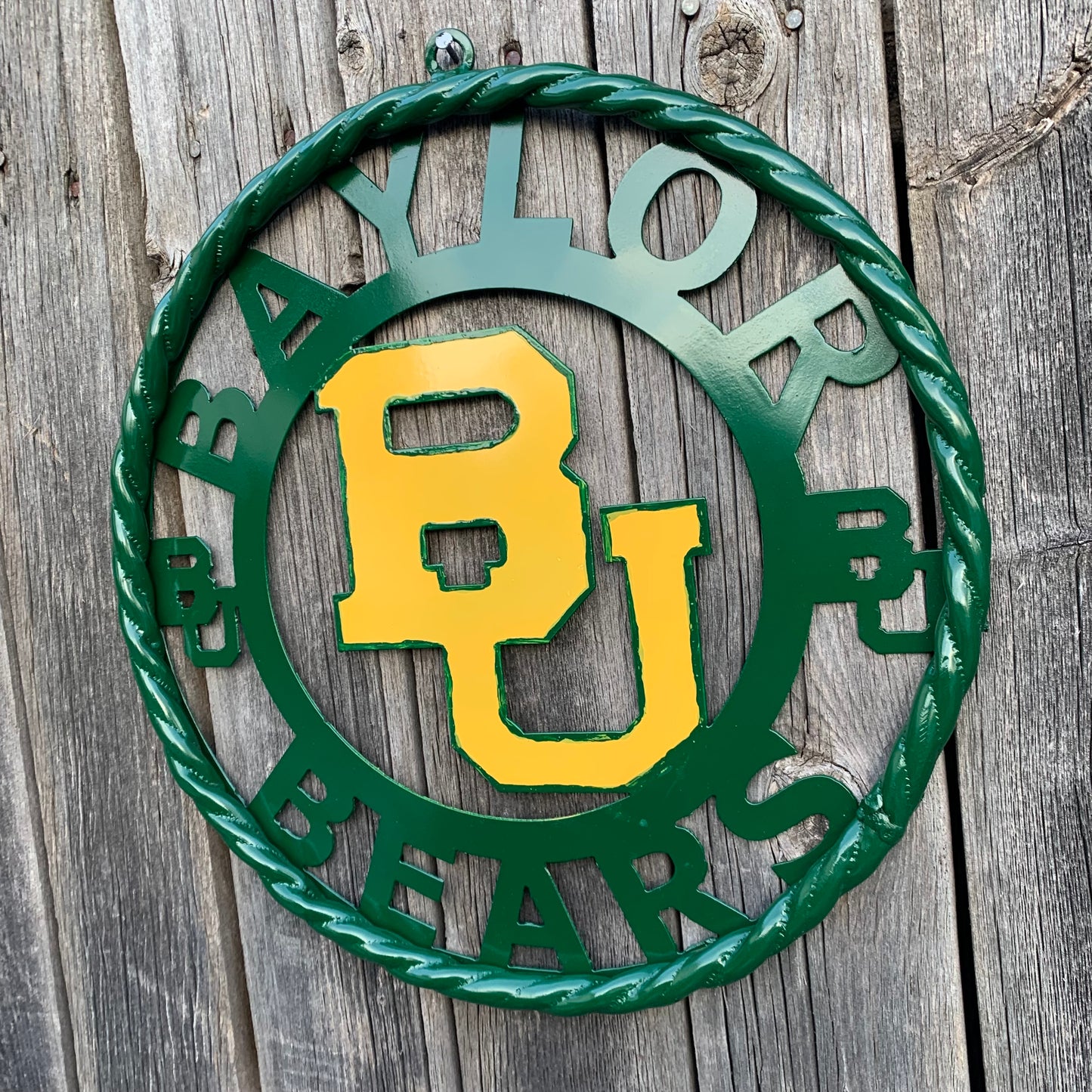 12",18",24",32" BAYLOR BEARS CUSTOM METAL VINTAGE CRAFT SIGN WESTERN HOME DECOR HANDMADE