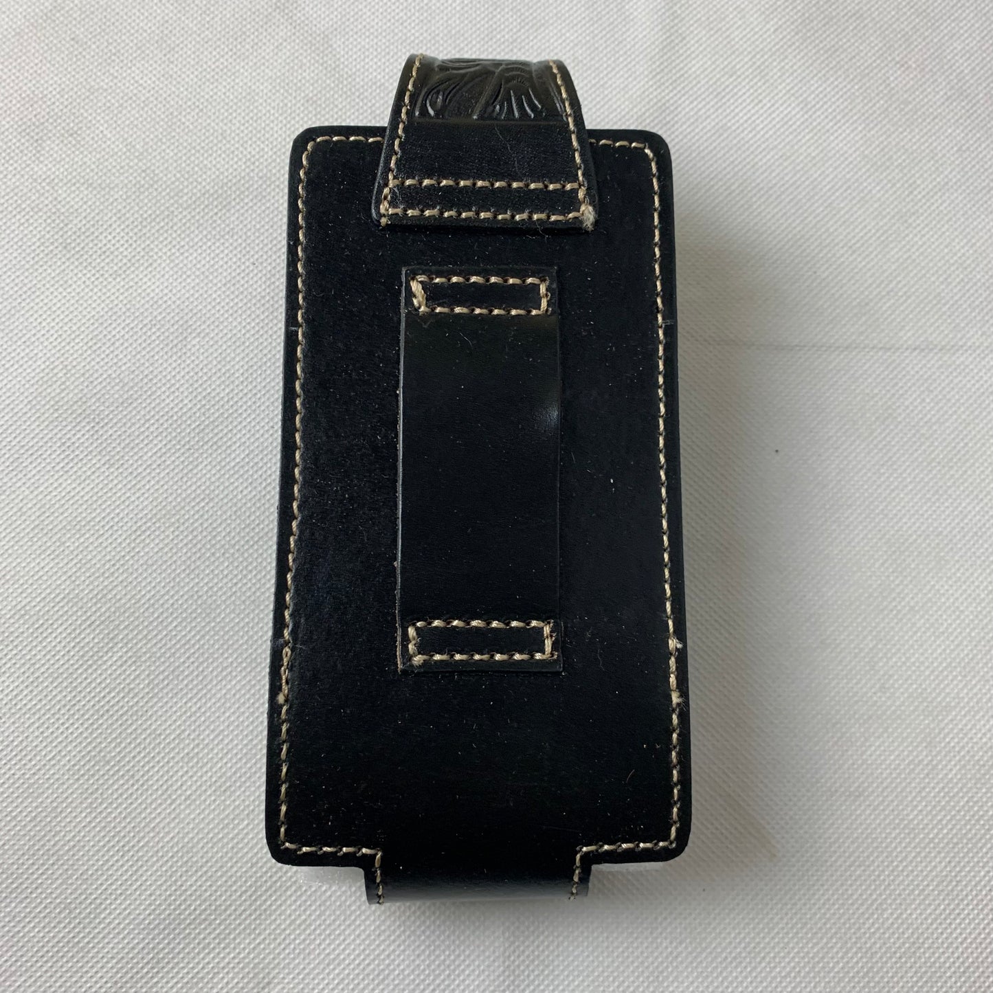 #WS341F 7" LONE STAR BLACK LEATHER HOLSTER POUCH EXTRA LARGE  BELT LOOP CELL PHONE CASE UNIVERSAL OVERSIZE--FREE SHIPPING