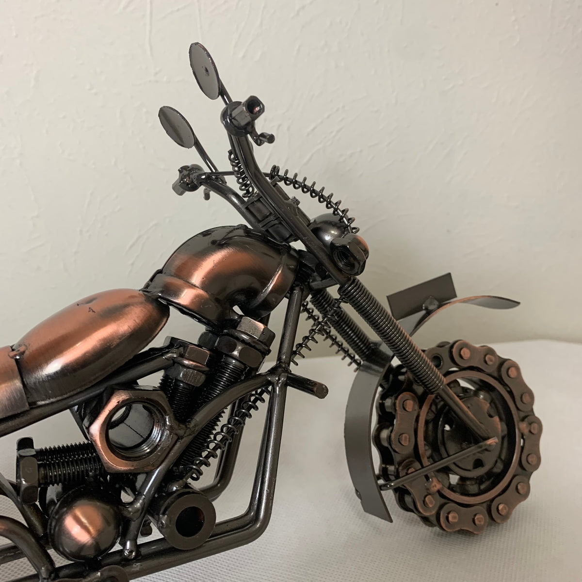 12" HARLEY CRUISER MOTORCYCLE METAL BAR HOME DECOR SCULPTURE MODEL CRAFT HANDMADE #EH12216
