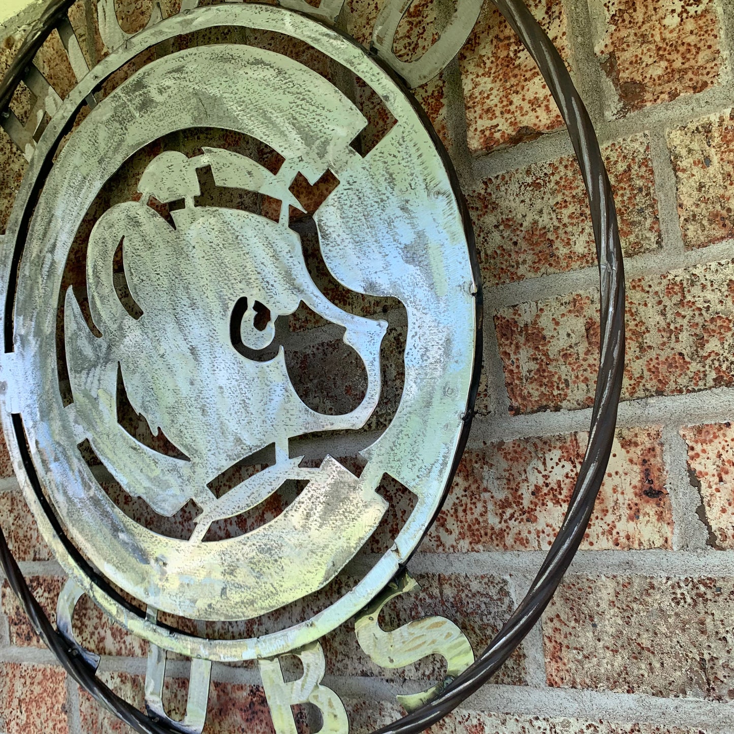 12", 18", 24", 32" CHICAGO CUBS CUSTOM RAW METAL VINTAGE CRAFT TEAM SPORTS SIGN HANDMADE