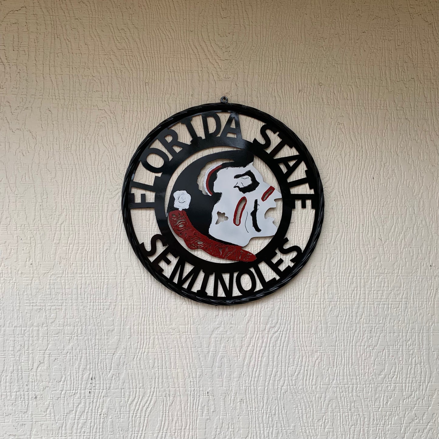 12", 18", 24", 32" FSU FLORIDA STATE SEMINOLES INDIAN LOGO METAL CUSTOM VINTAGE CRAFT TEAM SIGN