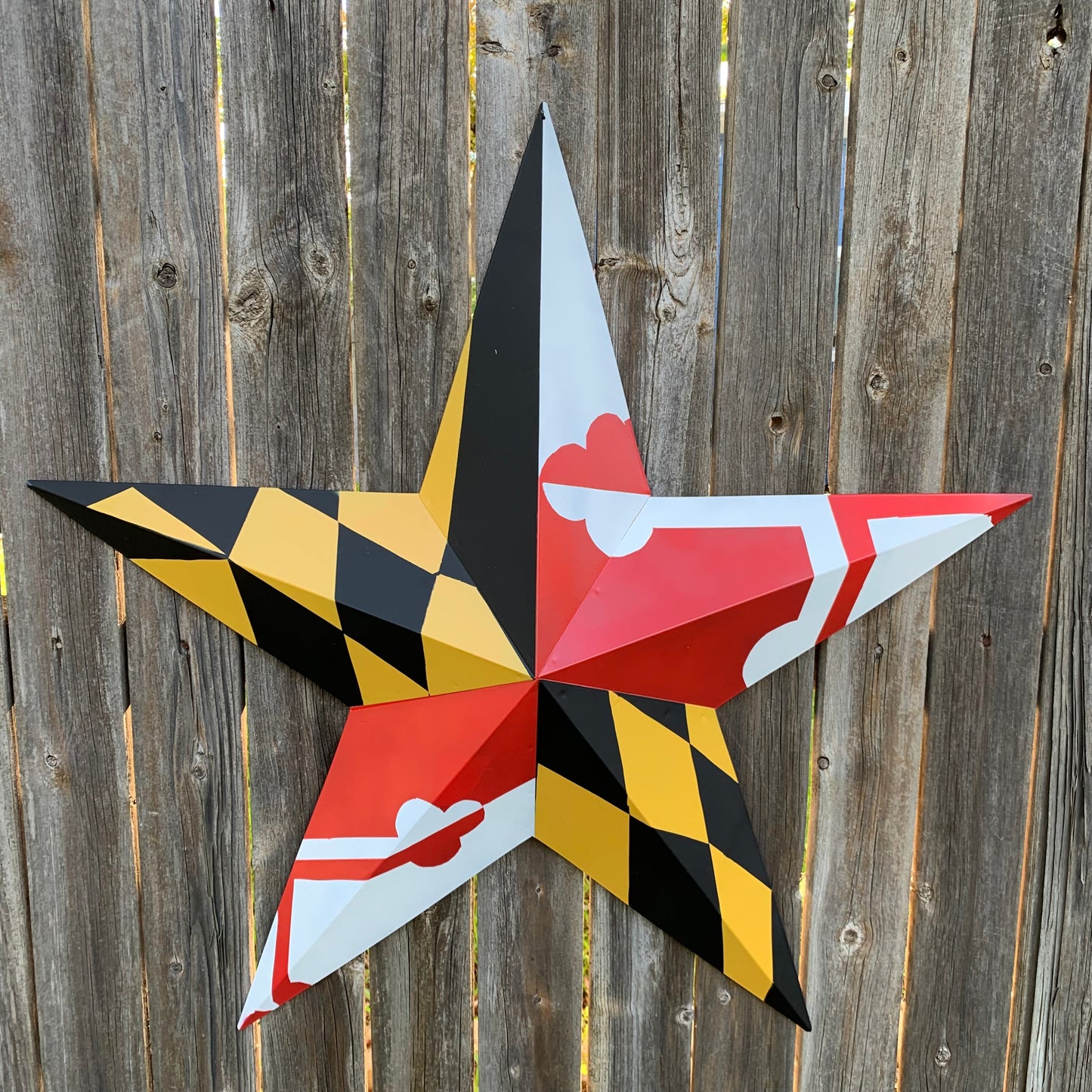 MARYLAND FLAG BARN METAL STAR WESTERN HOME DECOR HANDMADE 22",24",30",36" #EH10423