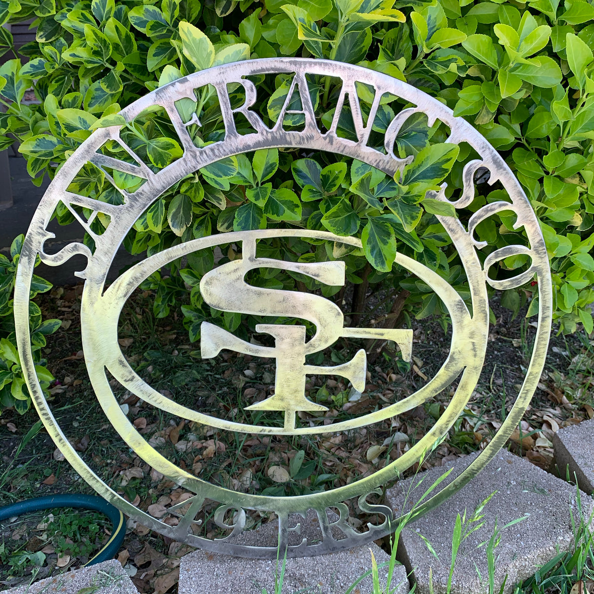 SAN FRANCISCO 49ERS METAL CUSTOM VINTAGE RAW METAL CRAFT TEAM SIGN HANDMADE 12",18",24",32",36",40",50"
