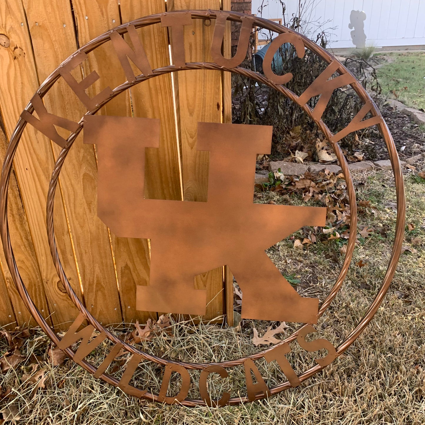 12",18", 24", 32" KENTUCKY WILDCATS RUSTIC BRONZE CUSTOM METAL VINTAGE CRAFT SIGN HANDMADE