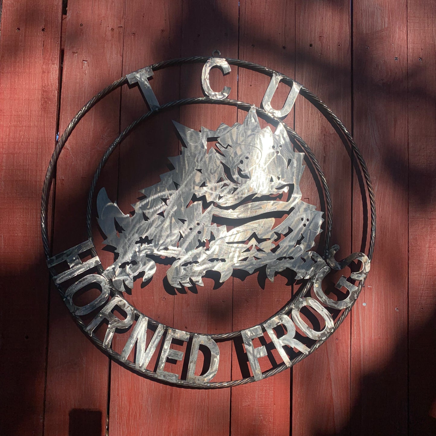 18",24",32" TCU HORNED FROGS RAW METAL CUSTOM VINTAGE CRAFT TEAM SIGN HANDMADE