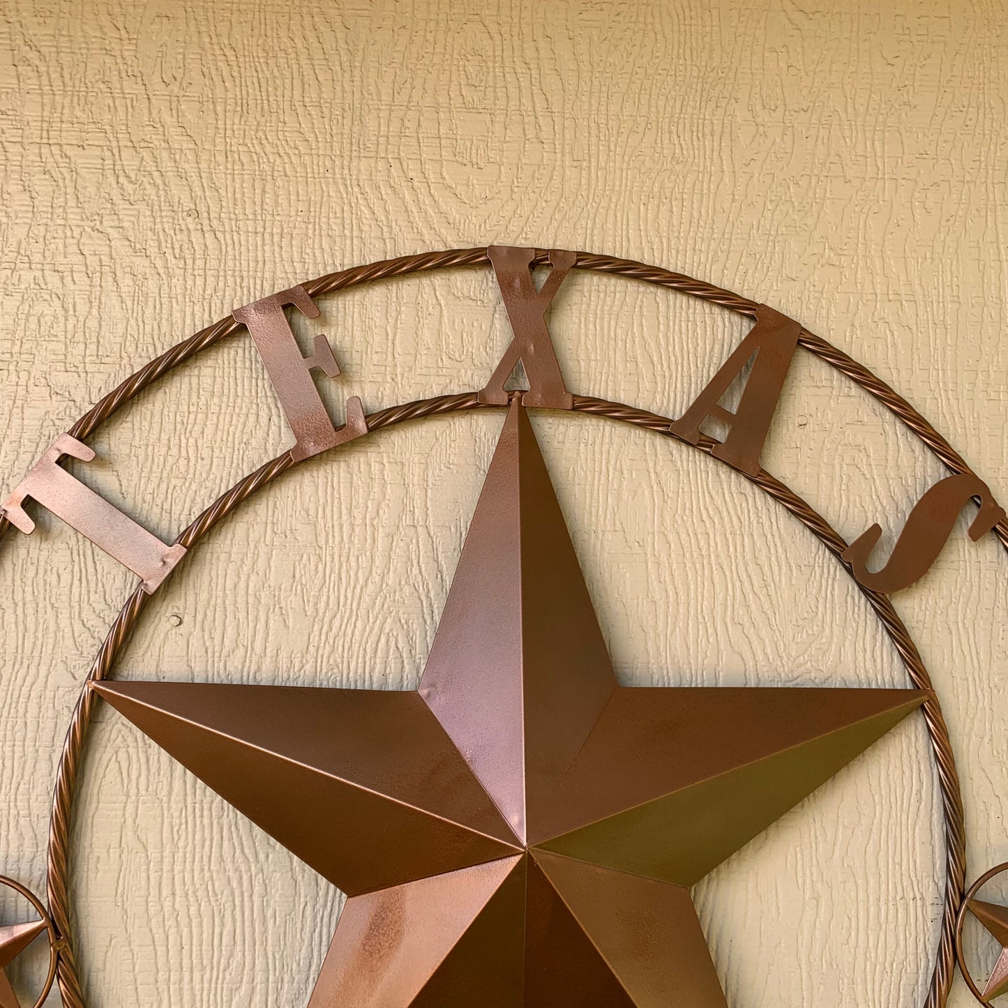 24", 32",36",40" TEXAS 1836 HAMMERED COPPER  BARN STAR METAL WALL WESTERN HOME DECOR HANDMADE NEW