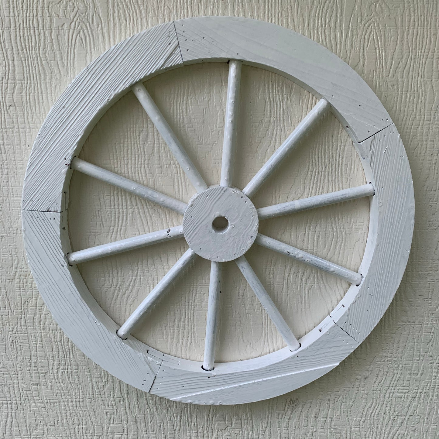 16",24",30" WAGON WHEEL BARN WHITE WOOD & MORE WESTERN HOME DECOR HANDMADE NEW #EH11189