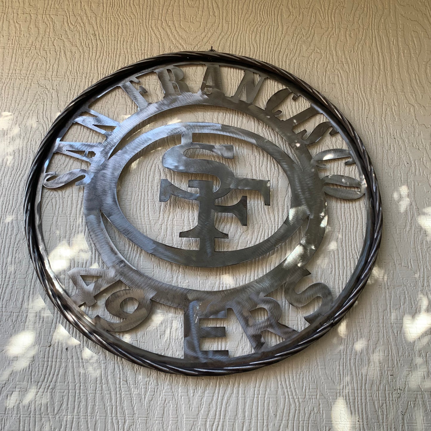 SAN FRANCISCO 49ERS METAL CUSTOM VINTAGE RAW METAL CRAFT TEAM SIGN HANDMADE 12",18",24",32",36",40",50"