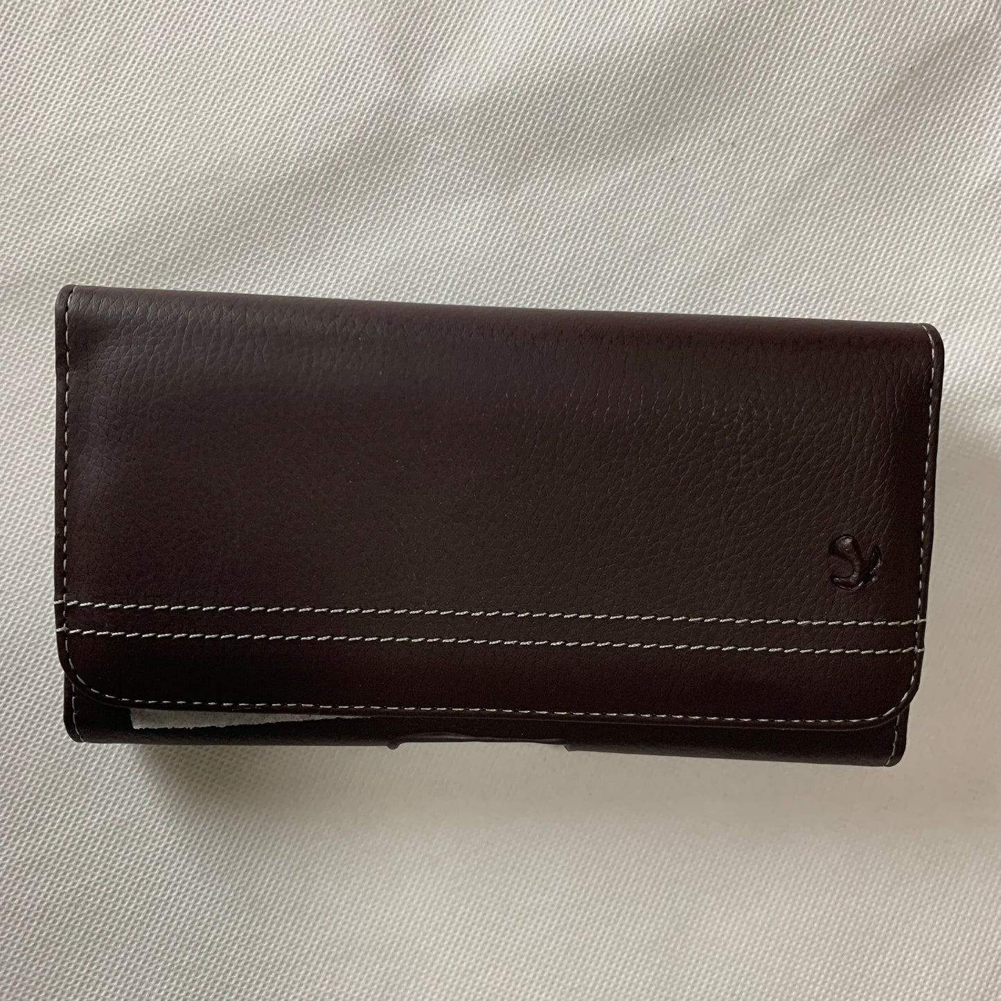 6.6" LUXMO COFFEE BROWN LEATHER EXTRA LARGE POUCH BELT LOOP HOLSTER CELL PHONE CASE UNIVERSAL OVERSIZE #LU20