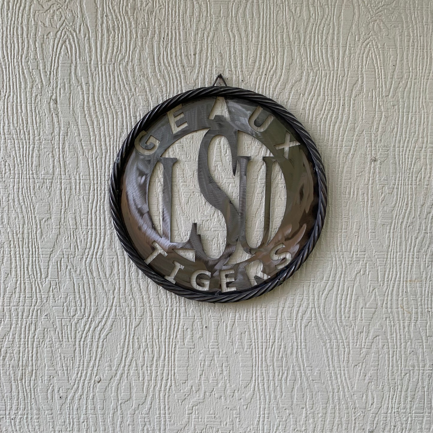 12",18",24",32" LSU GEAUX TIGERS CUSTOM RAW METAL VINTAGE CRAFT TEAM SIGN WESTERN HOME DECOR HANDMADE