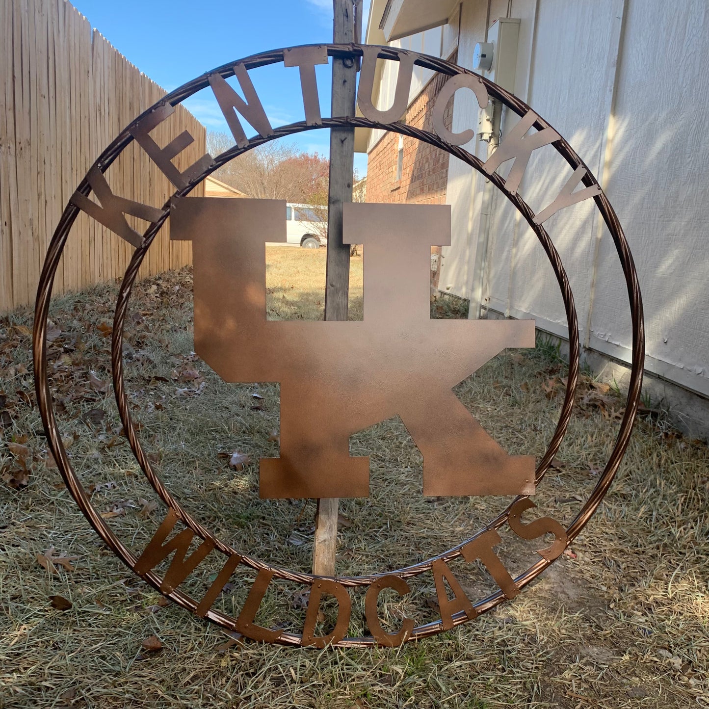 12",18", 24", 32" KENTUCKY WILDCATS RUSTIC BRONZE CUSTOM METAL VINTAGE CRAFT SIGN HANDMADE