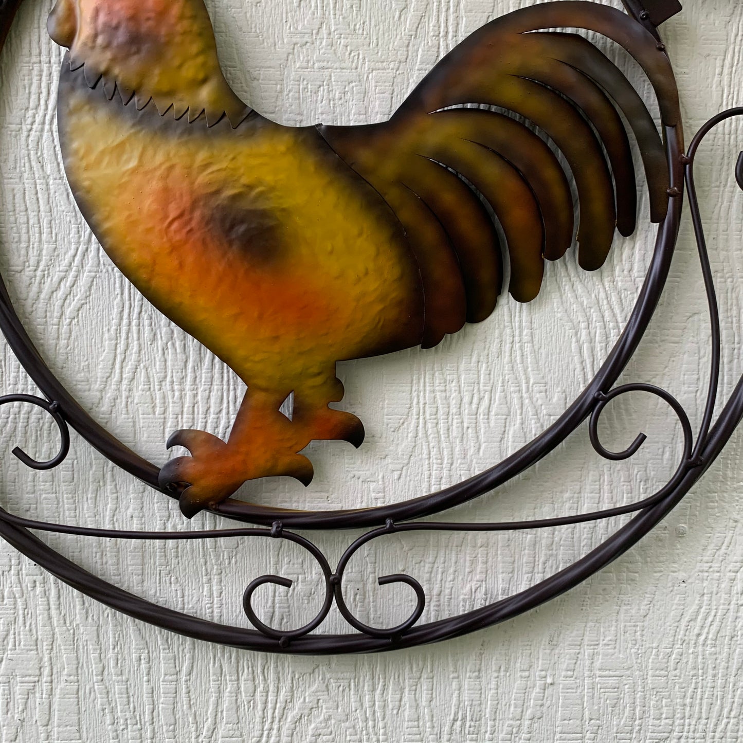 ROOSTER WELCOME 24" METAL SCROLL STYLE WESTERN HOME DECOR HANDMADE NEW-#EH10143