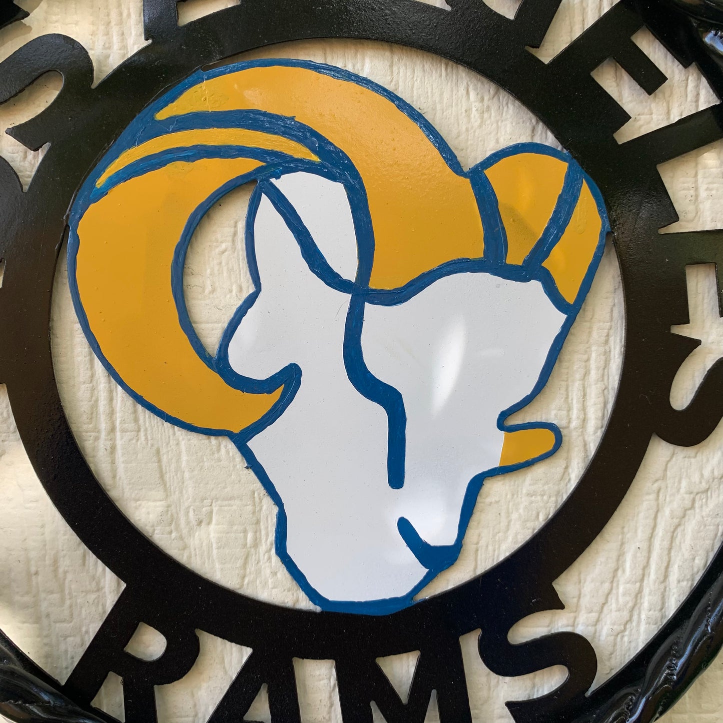 12", 18", 24", 32" LOS ANGES RAMS METAL CUSTOM VINTAGE CRAFT WALL ART TEAM SIGN HANDMADE