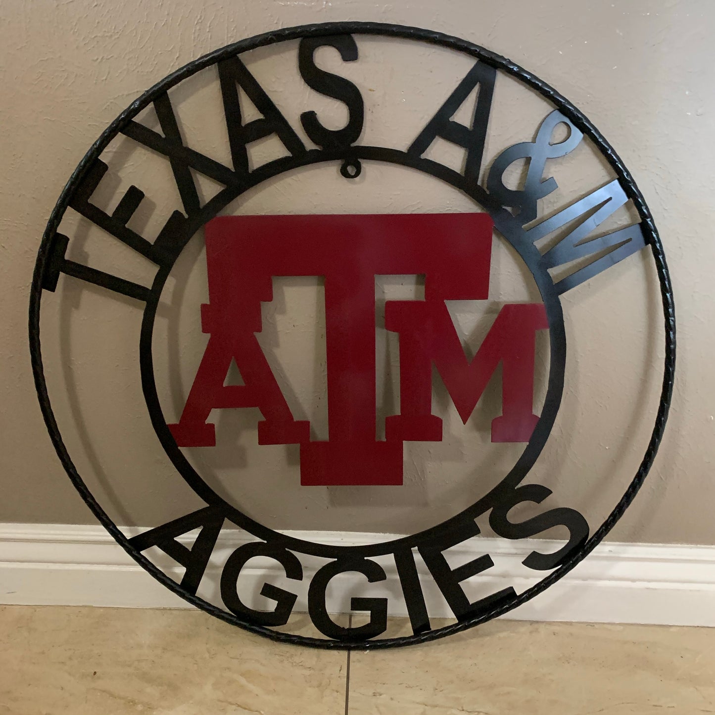 TEXAS A&M NO THUMBS GIGEM AGGIES METAL CUSTOM VINTAGE CRAFT WALL ART TEAM SIGN HANDMADE