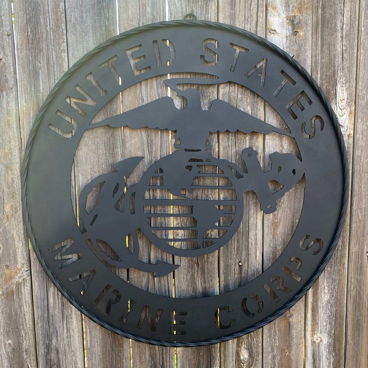 #EH10866 US MARINE CORPS 18",24",32" MILITARY LASERCUT CUSTOM BLACK METAL VINTAGE CRAFT SIGN WESTERN HOME DECOR HANDMADE