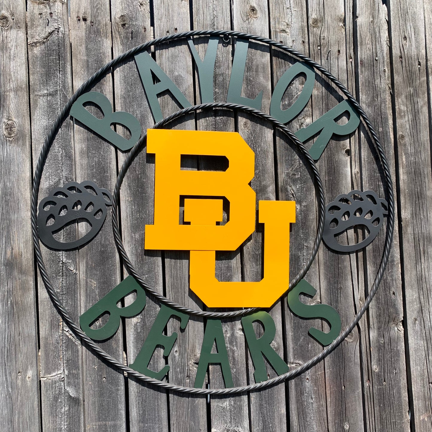 12", 18", 24", 32" BAYLOR BEARS CUSTOM METAL VINTAGE CRAFT WESTERN HOME DECOR HANDMADE