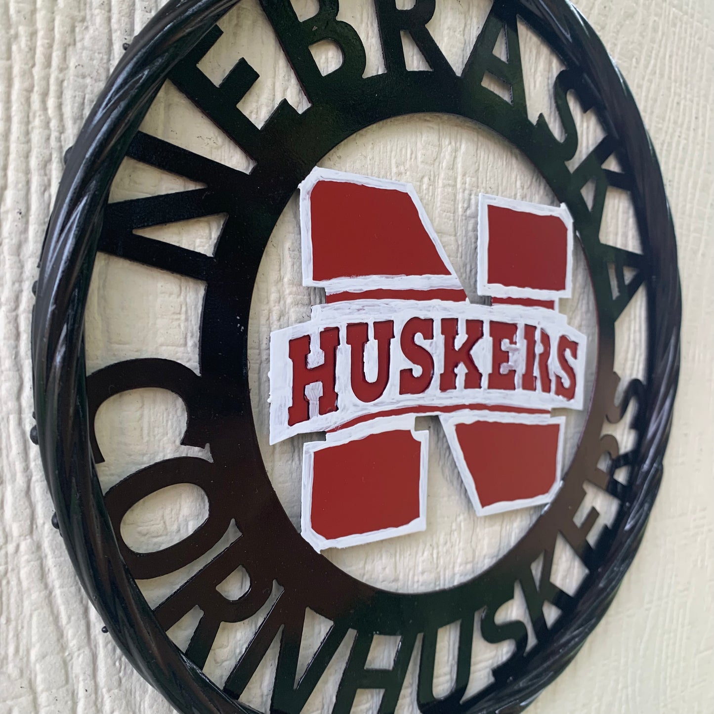 NEBRASKA HUSKERS METAL CUSTOM VINTAGE CRAFT TEAM SIGN WESTERN HOME DECOR HANDMADE 12",18",24",36"