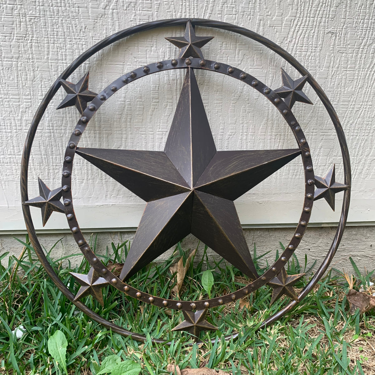 #SI_BC2109 MULTI STARS 24" BARN METAL STAR WESTERN HOME DECOR HANDMADE RUSTIC BRONZE NEW